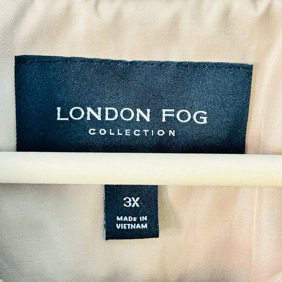 London Fog detachable hooded trench coat/raincoat (size 3X) - Picture 13 of 15